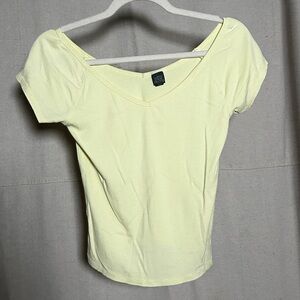Wild Fable Yellow Short Sleeve Top